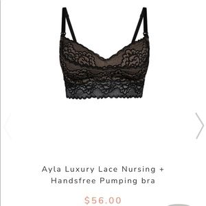 the dairy dairy-Ayla Size 4 Nursing and Hands Free Pumping Bra - Black Lux Lace